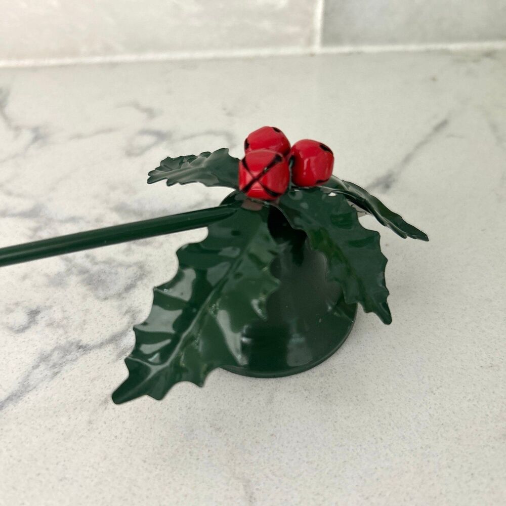 Vintage Green Mistletoe Christmas candle snuffer